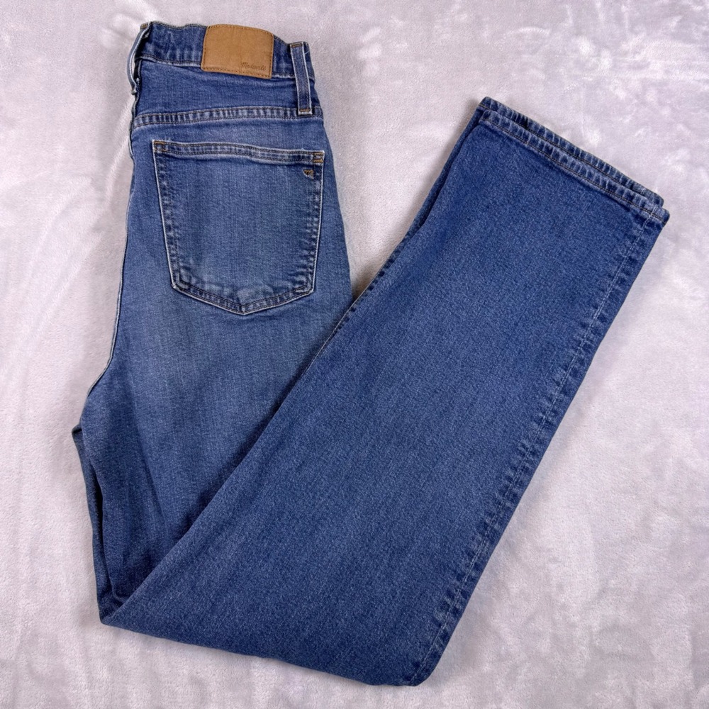 Madewell The Perfect Vintage Wide-Leg Jeans Medium Wash 26 Tall High Rise Denim*